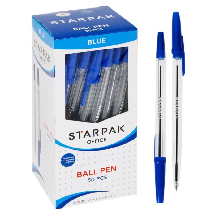 Długopis zamykany Cristal - niebieski - Starpak